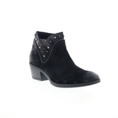 Miz Mooz Keeley Womens Black Leather Zipper Ankle & Booties Boots