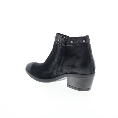 Miz Mooz Keeley Womens Black Leather Zipper Ankle & Booties Boots
