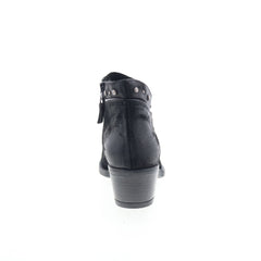Miz Mooz Keeley Womens Black Leather Zipper Ankle & Booties Boots