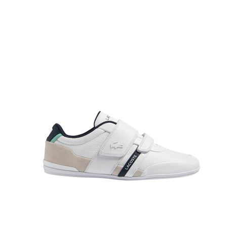 Lacoste Misano Strap 123 1 CMA Mens White Leather Lifestyle Sneakers Shoes