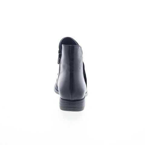 Miz Mooz Limit-EU Womens Black Leather Zipper Ankle & Booties Boots