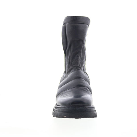 A.S. 98 Lowe Womens Black Leather Zipper Casual Dress Boots