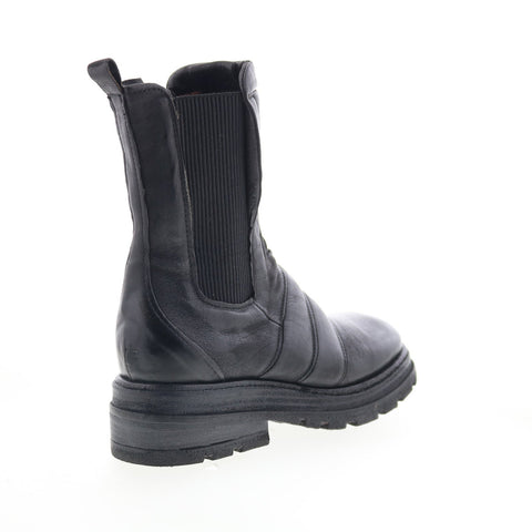 A.S. 98 Lowe Womens Black Leather Zipper Casual Dress Boots