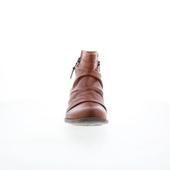 Miz Mooz Lucy-EU Womens Brown Leather Zipper Ankle & Booties Boots