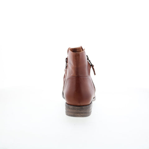 Miz Mooz Lucy-EU Womens Brown Leather Zipper Ankle & Booties Boots
