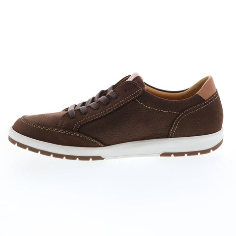 Mephisto Ludo Mens Brown Leather Lace Up Lifestyle Sneakers Shoes ...