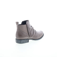 Miz Mooz Lynda Womens Gray Leather Zipper Ankle & Booties Boots