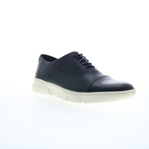 Bruno Magli Dixon MB1DIXN0 Mens Blue Leather Oxfords & Lace Cap Toe Shoes