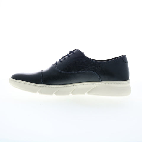 Bruno Magli Dixon MB1DIXN0 Mens Blue Leather Oxfords & Lace Cap Toe Shoes