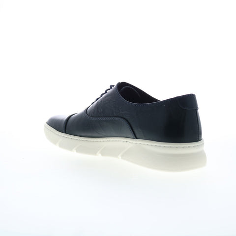 Bruno Magli Dixon MB1DIXN0 Mens Blue Leather Oxfords & Lace Cap Toe Shoes