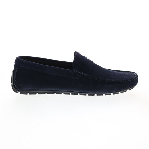 Bruno Magli Xeno MB1XNON1 Mens Blue Suede Loafers & Slip Ons Moccasin ...