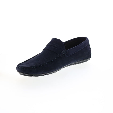 Bruno Magli Xeno MB1XNON1 Mens Blue Suede Loafers & Slip Ons Moccasin ...