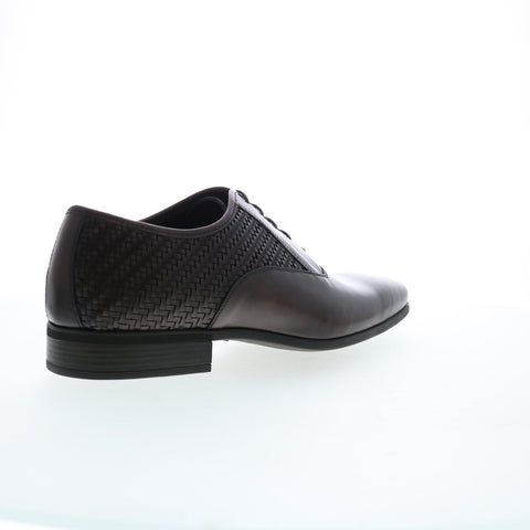 Bruno Magli Milos Woven Mens Brown Oxfords & Lace Ups Plain Toe Shoes
