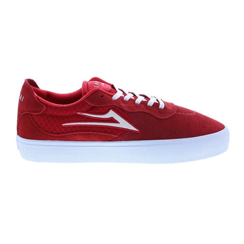 Lakai Essex MS4220263A00 Mens Red Suede Skate Inspired Sneakers Shoes