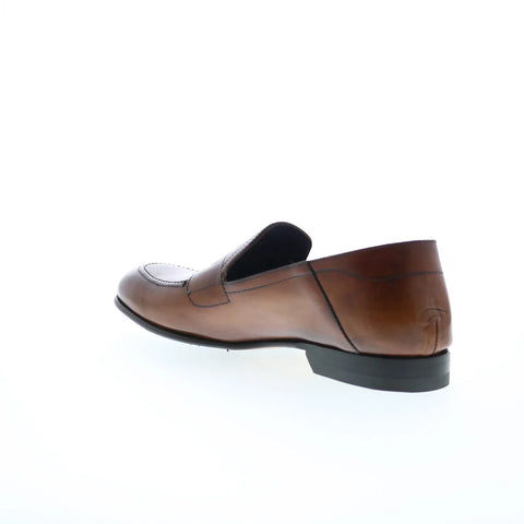 Di Bianco Nerano Sella Mens Brown Leather Loafers & Slip Ons Casual Shoes