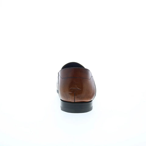 Di Bianco Nerano Sella Mens Brown Leather Loafers & Slip Ons Casual Shoes