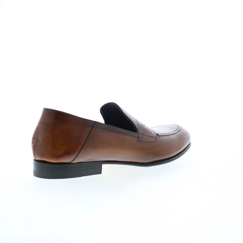 Di Bianco Nerano Sella Mens Brown Leather Loafers & Slip Ons Casual Shoes