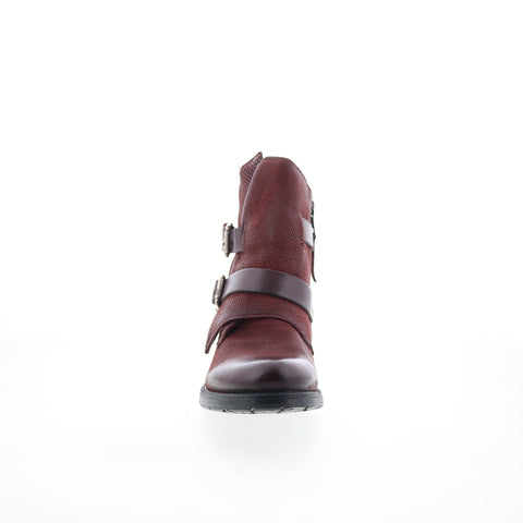 Miz Mooz Nestle Womens Brown Leather Zipper Ankle & Booties Boots