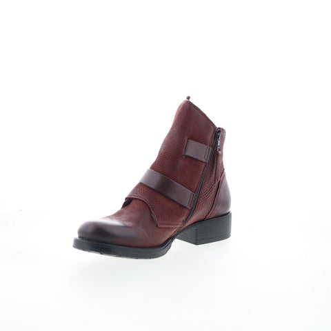 Miz Mooz Nestle Womens Brown Leather Zipper Ankle & Booties Boots