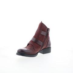 Miz Mooz Nestle Womens Brown Leather Zipper Ankle & Booties Boots