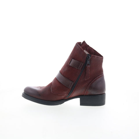 Miz Mooz Nestle Womens Brown Leather Zipper Ankle & Booties Boots