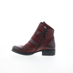Miz Mooz Nestle Womens Brown Leather Zipper Ankle & Booties Boots