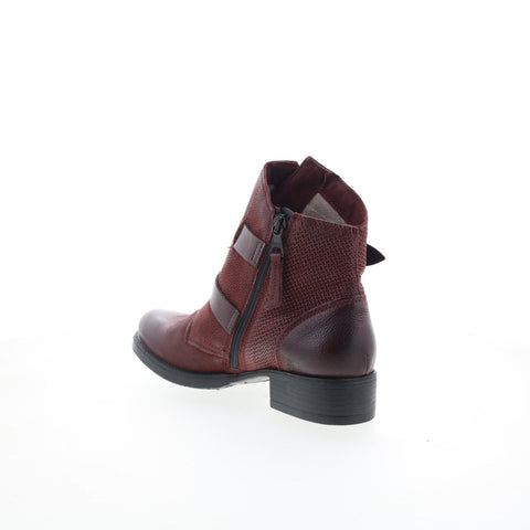 Miz Mooz Nestle Womens Brown Leather Zipper Ankle & Booties Boots