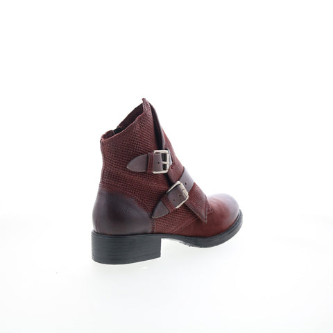 Miz Mooz Nestle Womens Brown Leather Zipper Ankle & Booties Boots