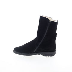 Miz Mooz Pamela Womens Black Suede Zipper Casual Dress Boots
