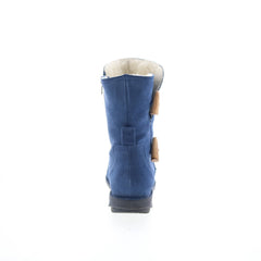 Miz Mooz Pamela Womens Blue Suede Zipper Casual Dress Boots