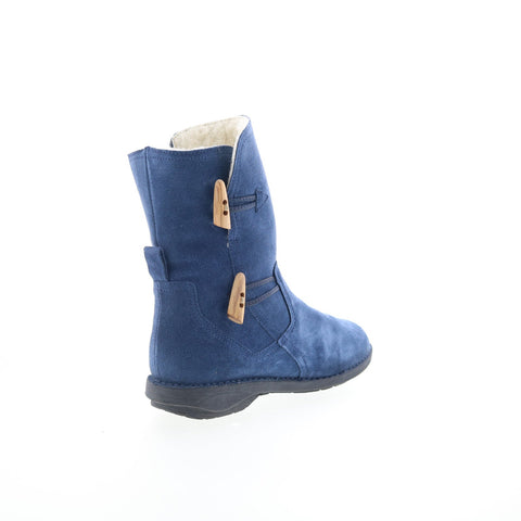 Miz Mooz Pamela Womens Blue Suede Zipper Casual Dress Boots