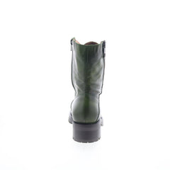 Miz Mooz Pandora Womens Green Leather Lace Up Casual Dress Boots