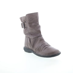 Miz Mooz Parade Womens Gray Leather Zipper Casual Dress Boots