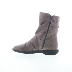 Miz Mooz Parade Womens Gray Leather Zipper Casual Dress Boots