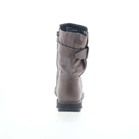 Miz Mooz Parade Womens Gray Leather Zipper Casual Dress Boots
