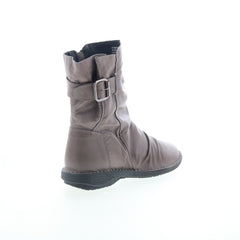 Miz Mooz Parade Womens Gray Leather Zipper Casual Dress Boots