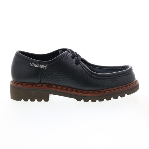 Mephisto Peppo Mens Black Leather Oxfords & Lace Ups Casual Shoes