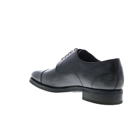 Di Bianco Pesaro Deco SBP896 Mens Black Oxfords & Lace Ups Cap Toe Shoes