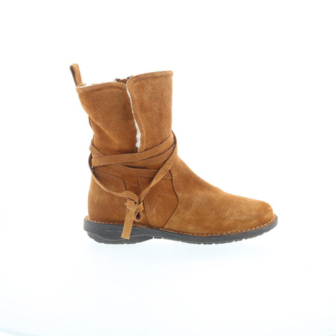 Miz Mooz Prance Womens Brown Suede Zipper Casual Dress Boots