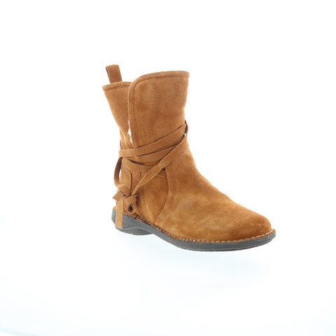 Miz Mooz Prance Womens Brown Suede Zipper Casual Dress Boots