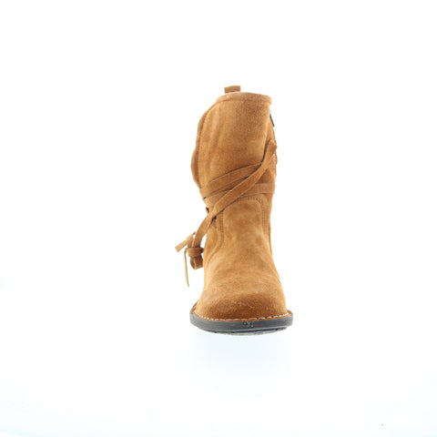 Miz Mooz Prance Womens Brown Suede Zipper Casual Dress Boots