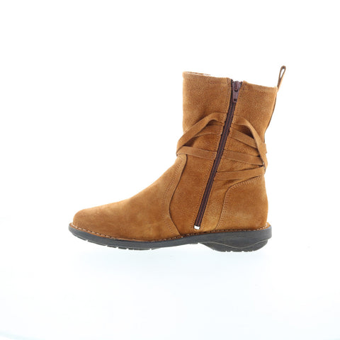 Miz Mooz Prance Womens Brown Suede Zipper Casual Dress Boots