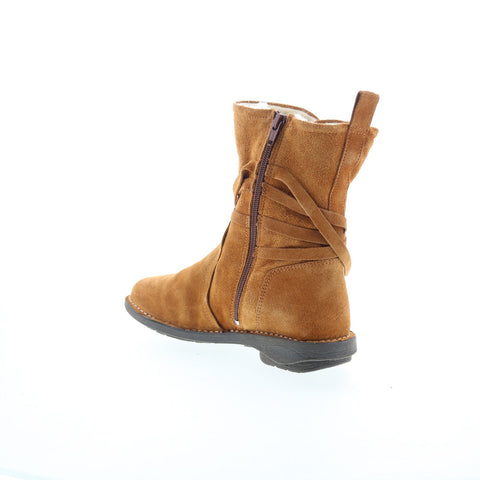 Miz Mooz Prance Womens Brown Suede Zipper Casual Dress Boots