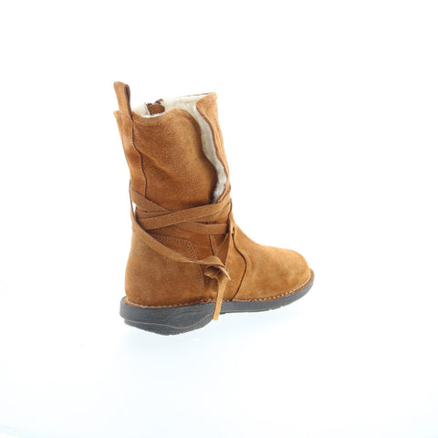 Miz Mooz Prance Womens Brown Suede Zipper Casual Dress Boots