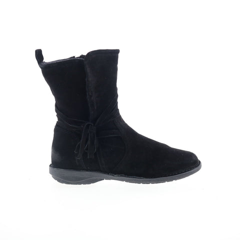 Miz Mooz Prance Womens Black Leather Zipper Casual Dress Boots