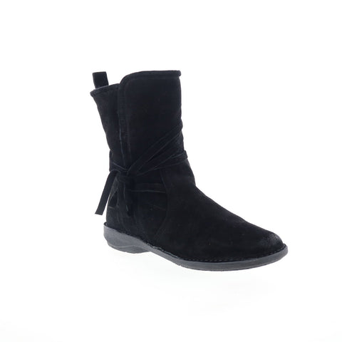 Miz Mooz Prance Womens Black Leather Zipper Casual Dress Boots