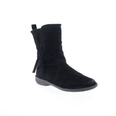 Miz Mooz Prance Womens Black Leather Zipper Casual Dress Boots