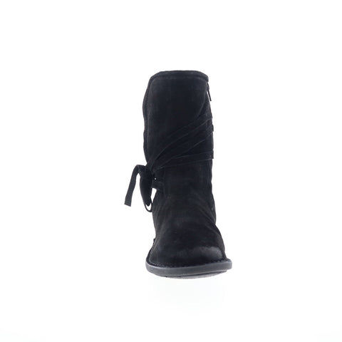 Miz Mooz Prance Womens Black Leather Zipper Casual Dress Boots