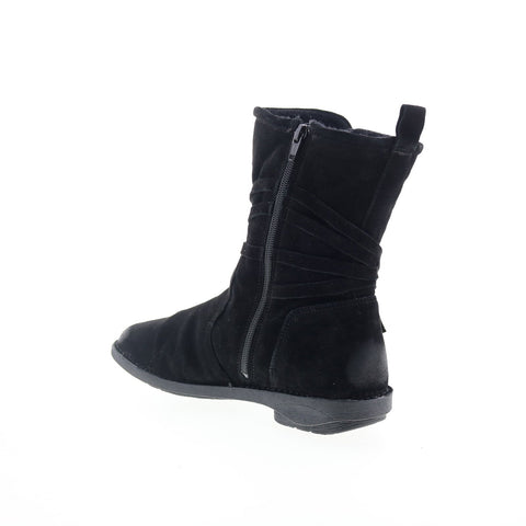 Miz Mooz Prance Womens Black Leather Zipper Casual Dress Boots