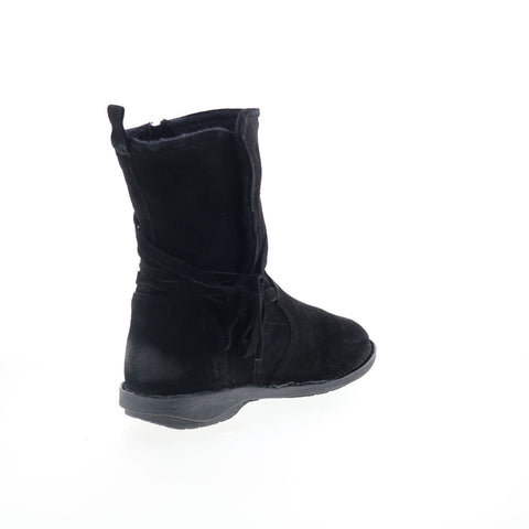 Miz Mooz Prance Womens Black Leather Zipper Casual Dress Boots